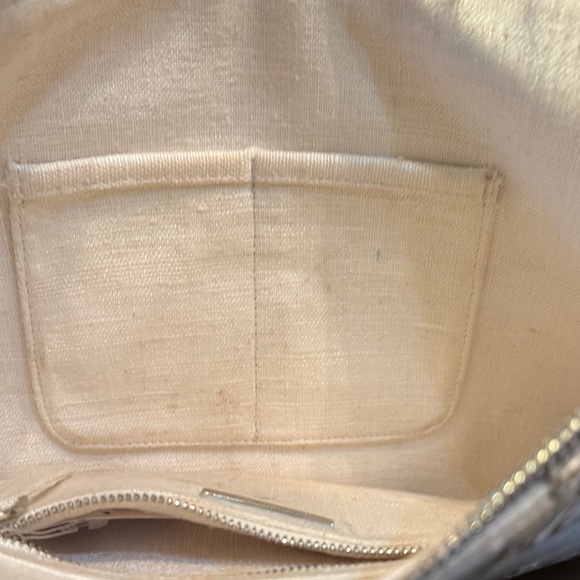 Zimmermann Intermix Exclusive Floral appliqué overlay beaded edge zip top bag - Picture 4 of 13